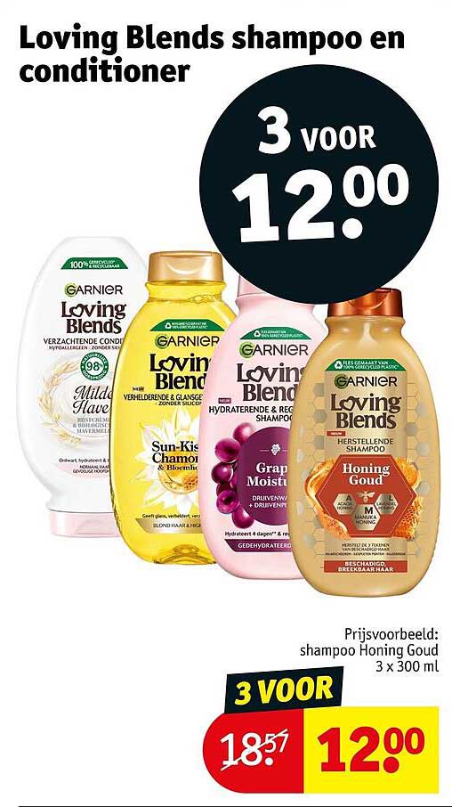 Loving Blends shampoo en conditioner 3 voor 12.00