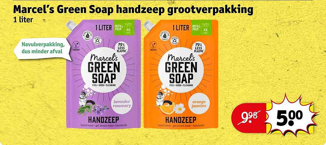 Marcel’s Green Soap handzeep grootverpakking 1 liter