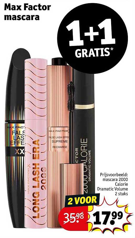 Max Factor mascara 1+1 GRATIS*