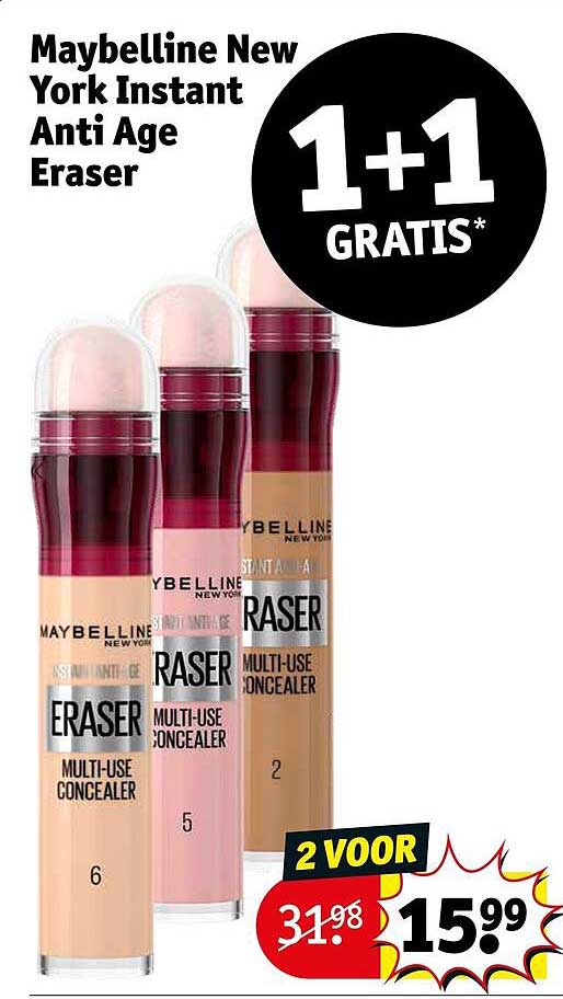 Maybelline New York Instant Anti Age Eraser 1+1 GRATIS*