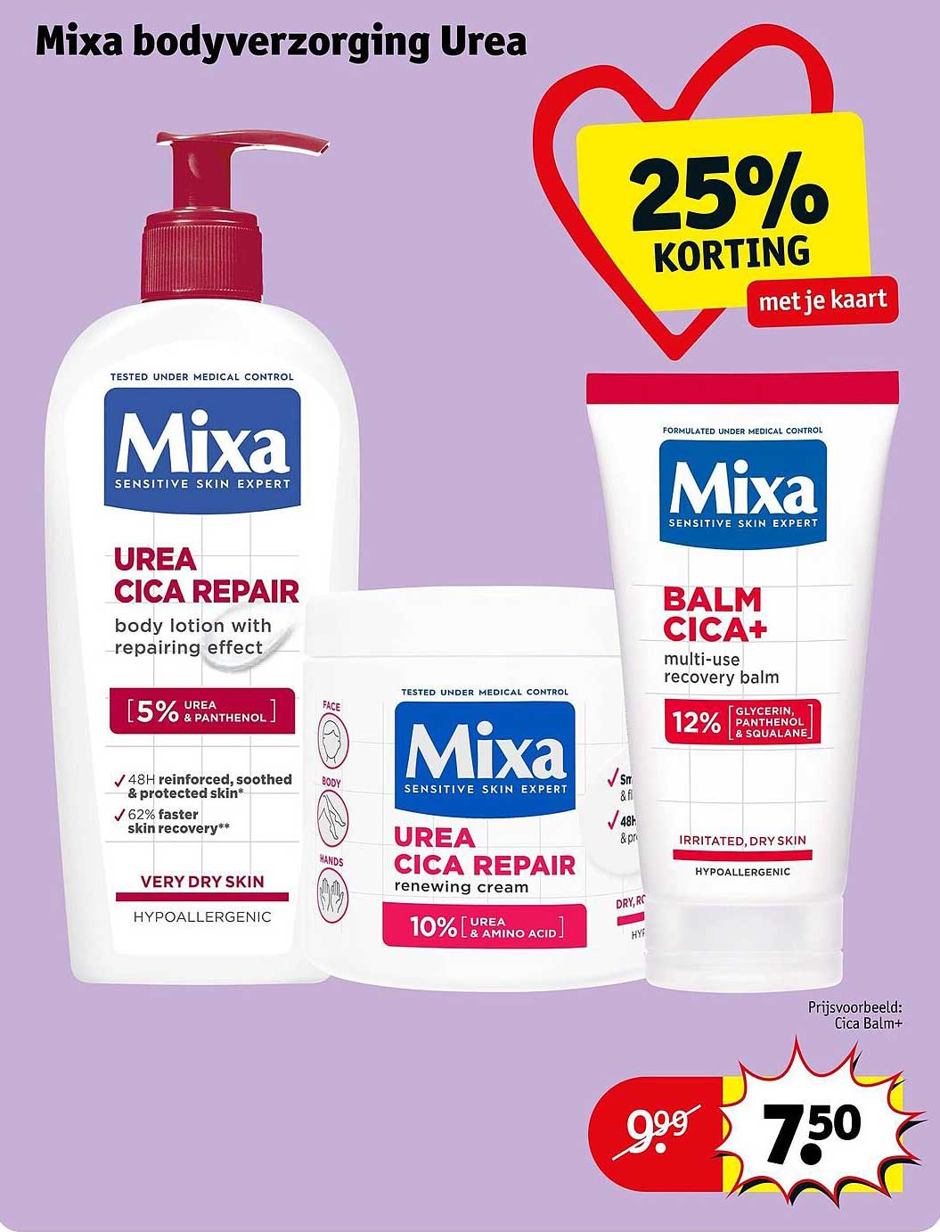 Mixa bodyverzorging Urea 25% KORTING met je kaart