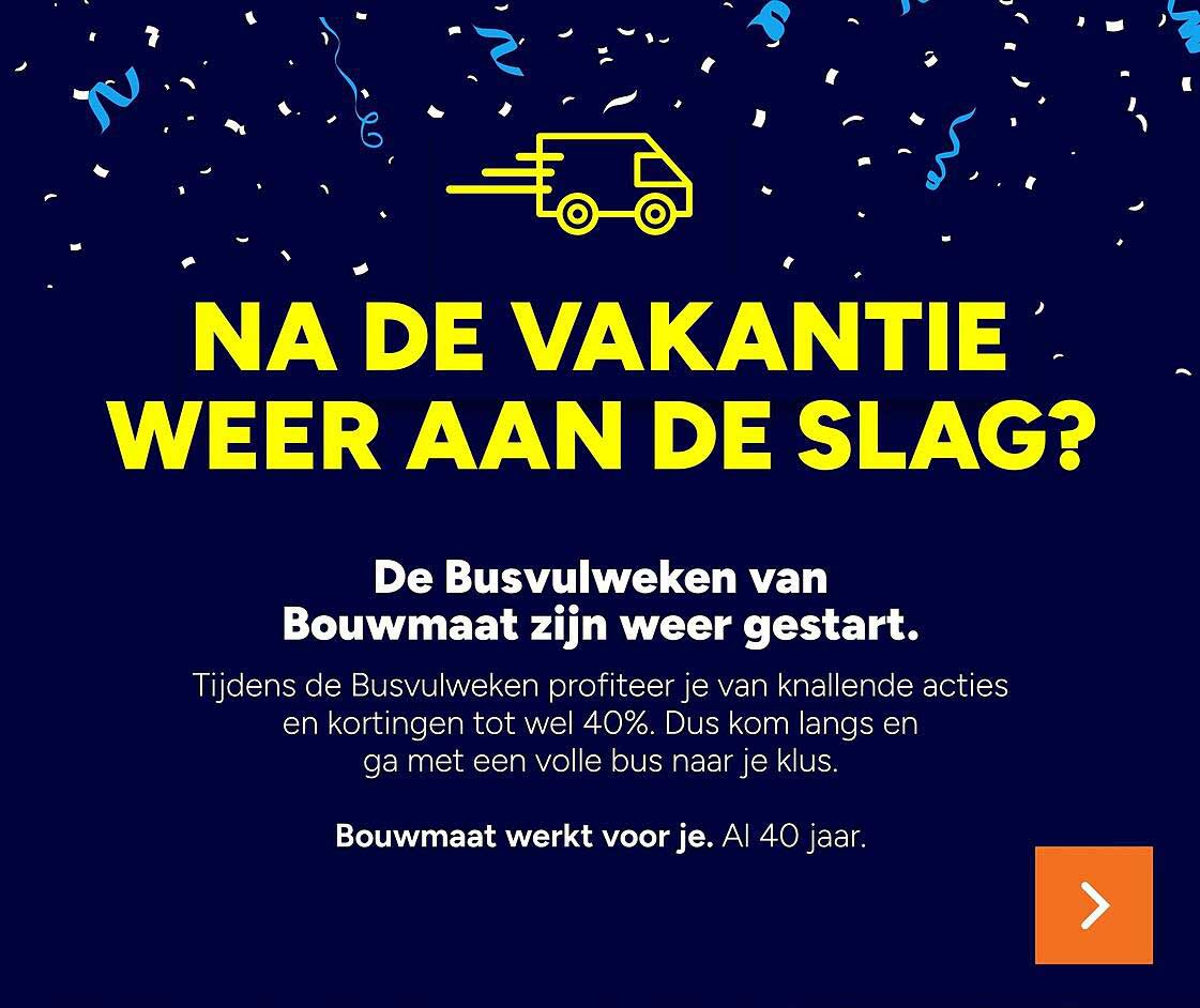 NA DE VAKANTIE WEER AAN DE SLAG?
