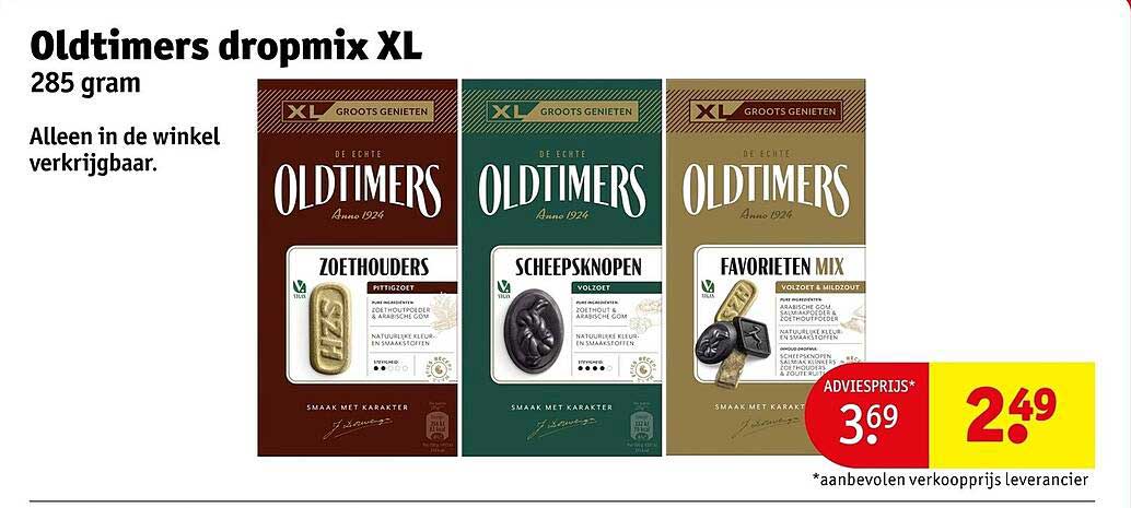 Oldtimers dropmix XL 285 gram