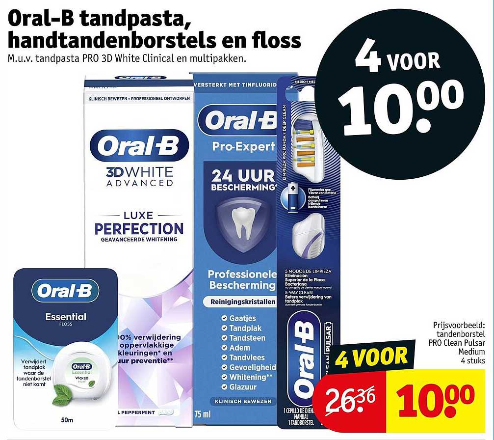 Oral-B tandpasta, handtandenborstels en floss