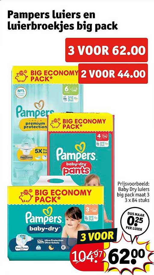 Pampers luiers en luierbroekjes big pack