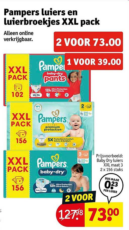 Pampers luiers en luierbroekjes XXL pack