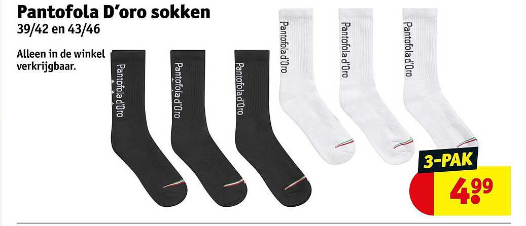 Pantofola D'oro sokken 39/42 en 43/46 3-PAK