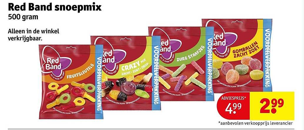 Red Band snoepmix 500 gram