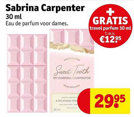 Sabrina Carpenter 30 ml Eau de parfum voor dames + GRATIS travel parfum 10 ml t.w.v. €12,95