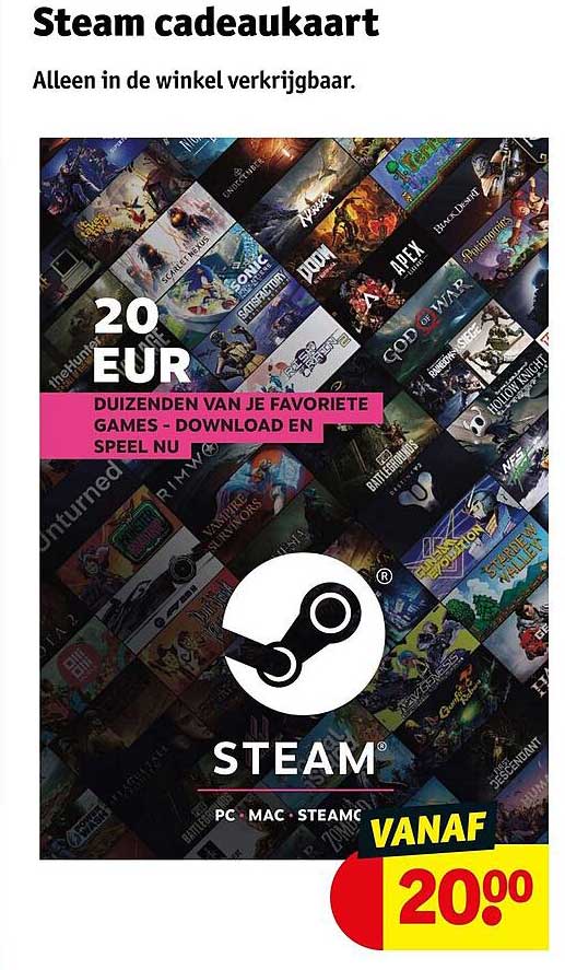 Steam cadeaubkaart