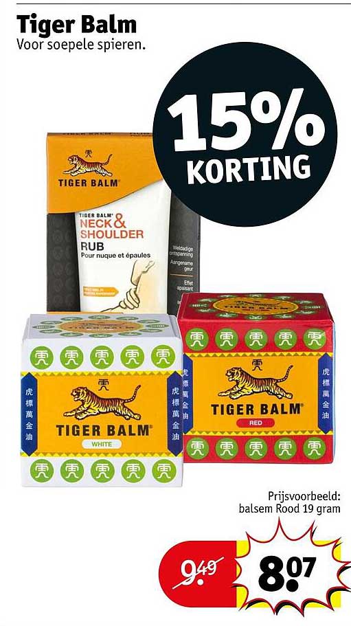 Tiger Balm 15% korting