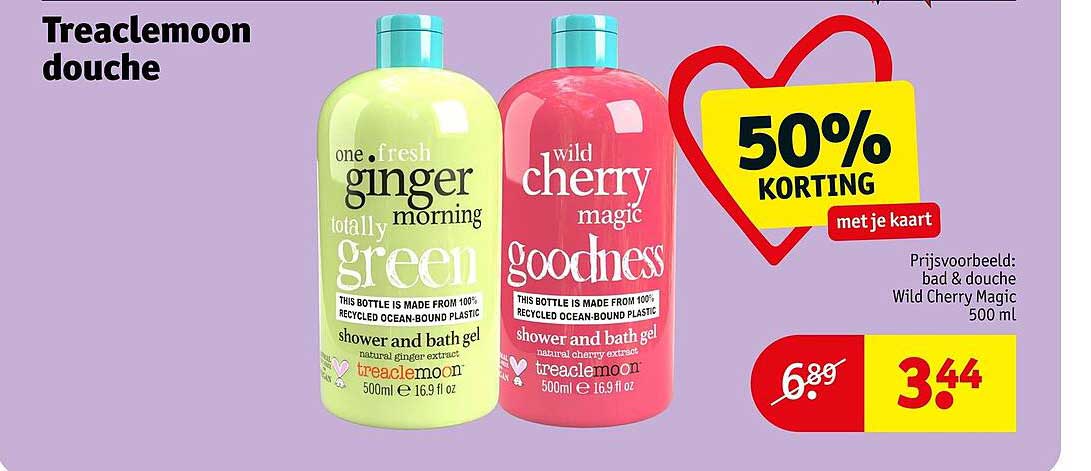 Treaclemoon douche 50% KORTING met je kaart