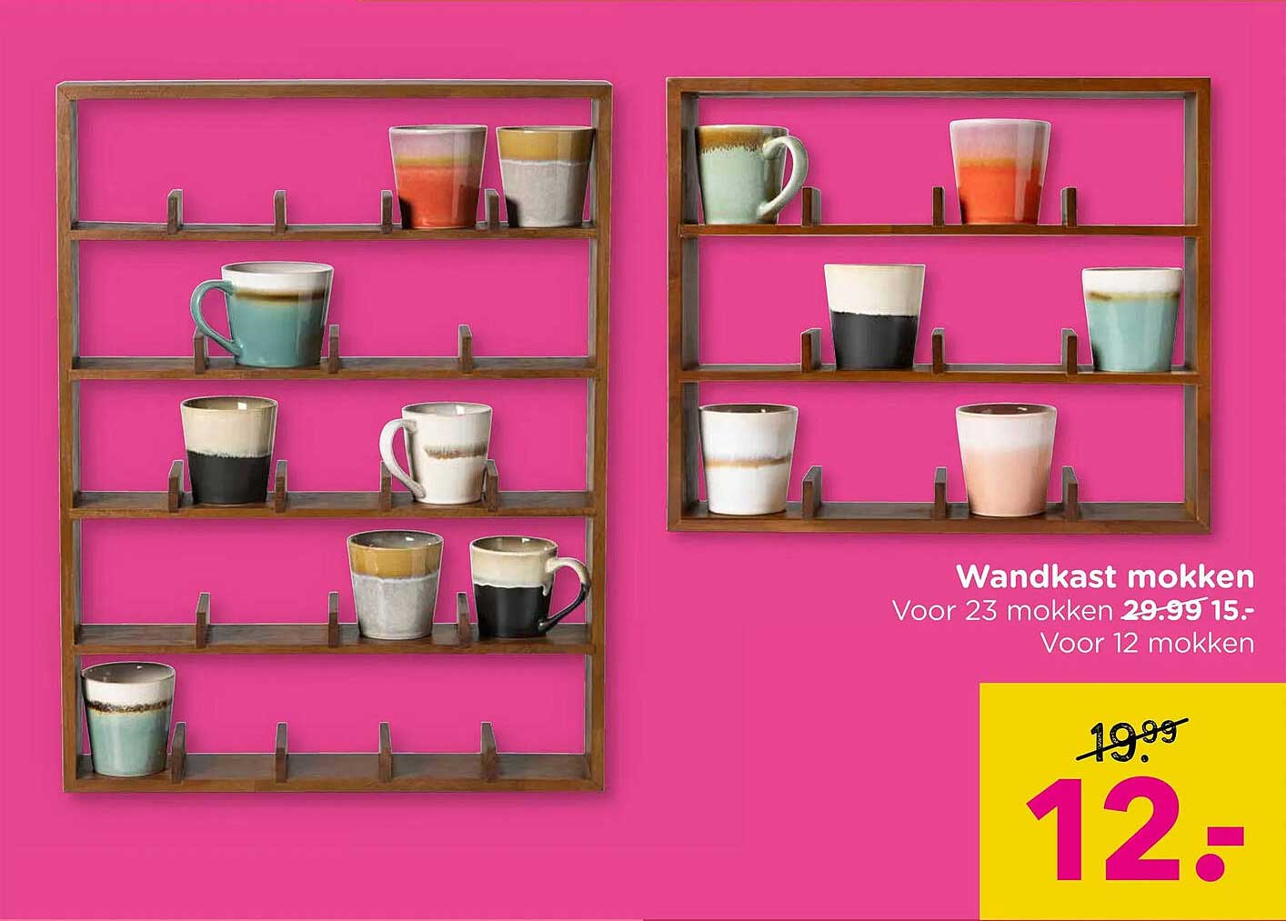 Wandkast mokken
