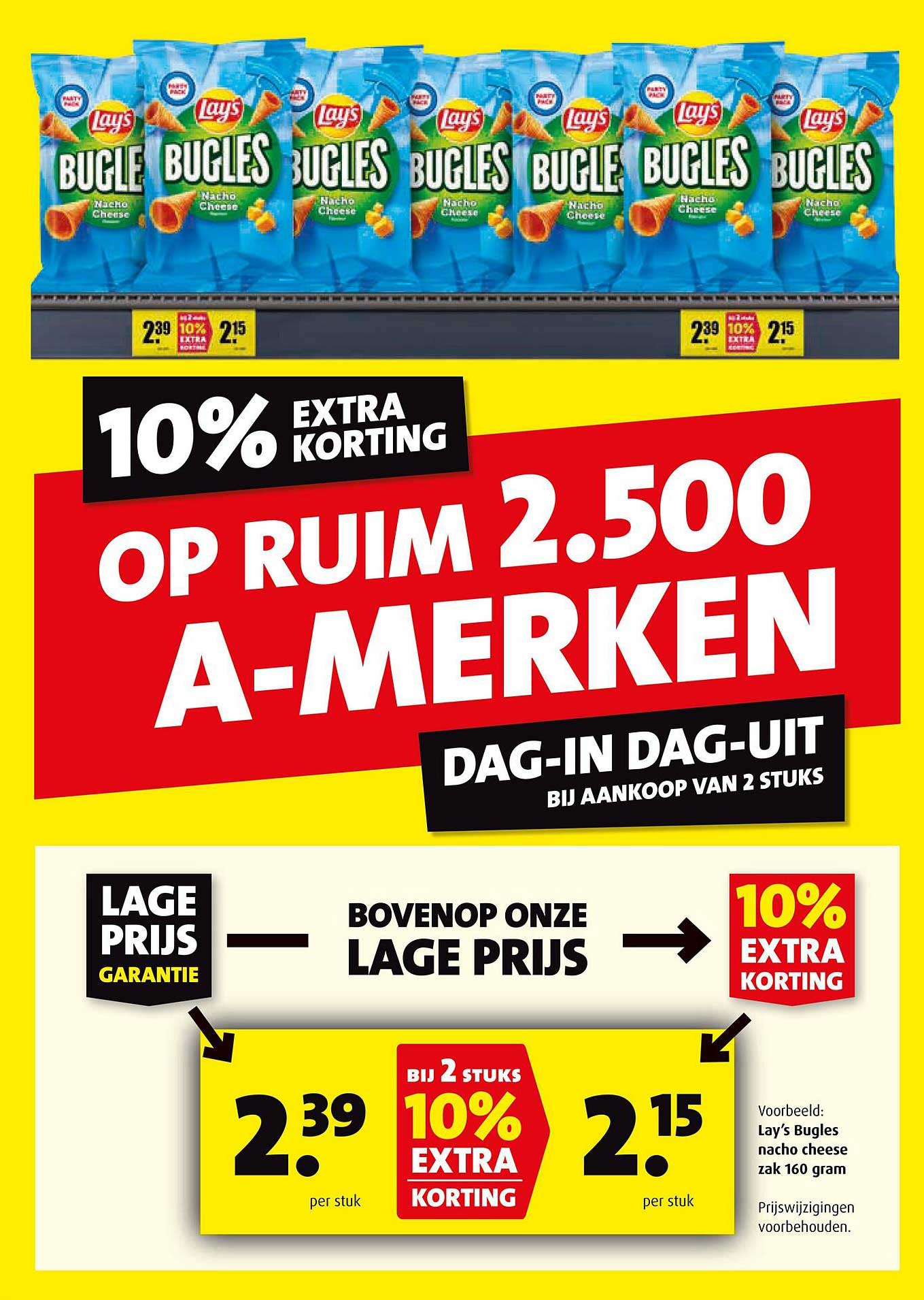 10% EXTRA KORTING OP RUIM 2.500 A-MERKEN