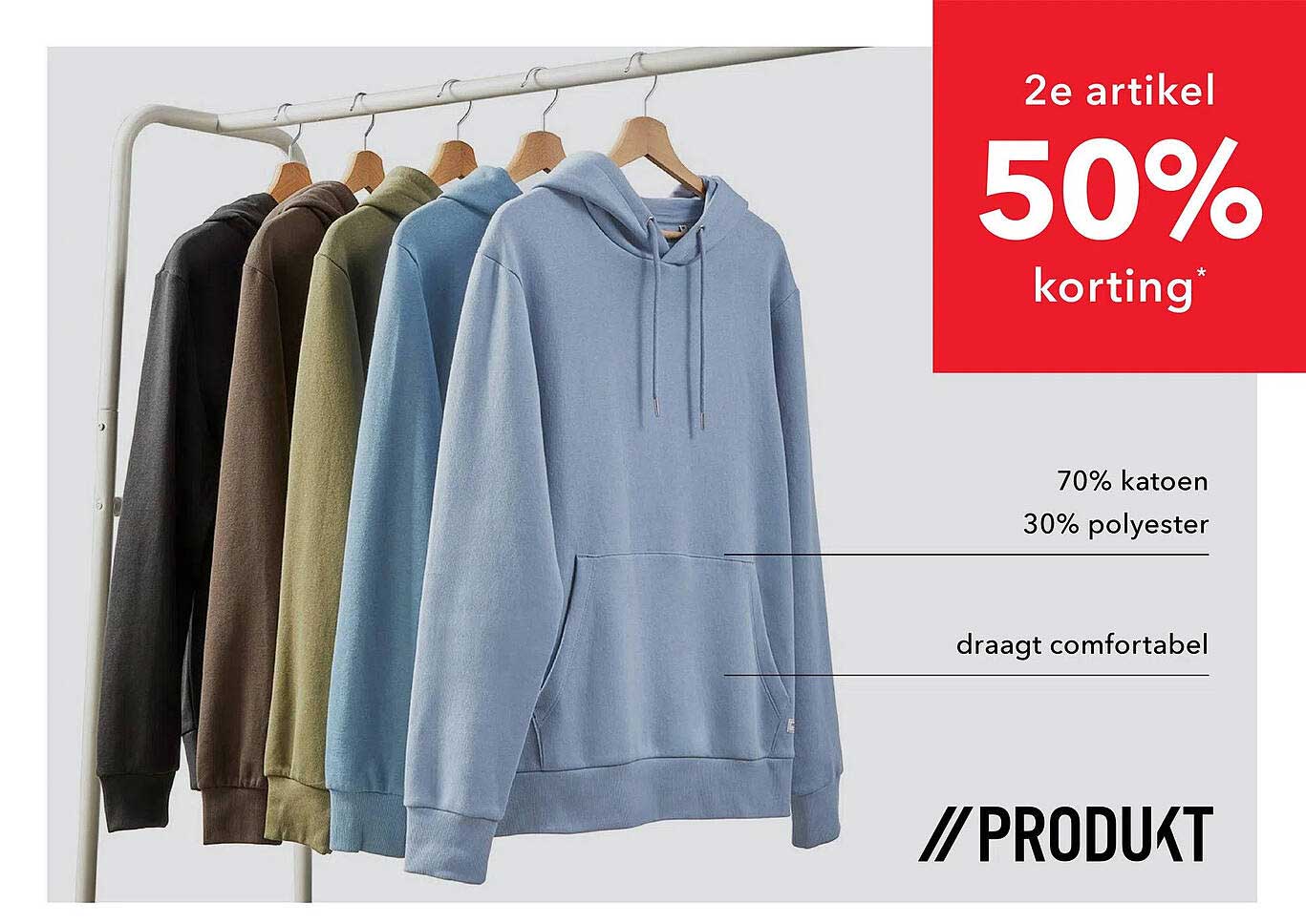 2e artikel 50% korting*