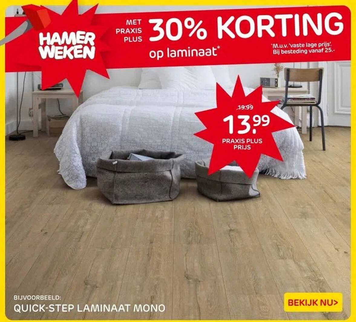 30% KORTING op laminaat