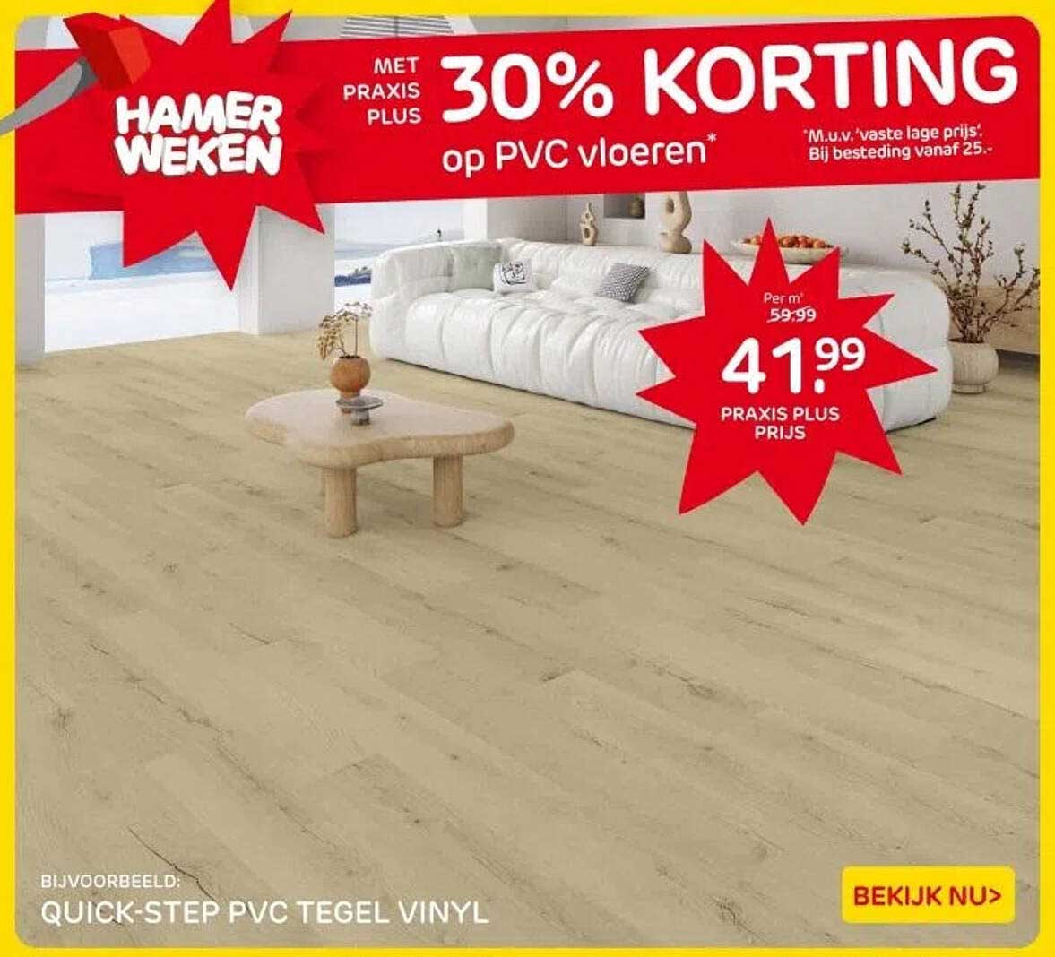 30% KORTING op PVC vloeren