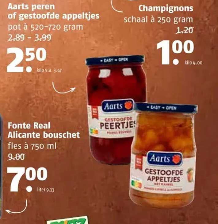 Aarts peren of gestoofdeappeltjes pot à 520-720 gram