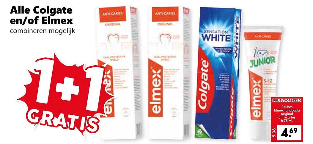 Alle Colgate en/of Elmex combineren mogelijk