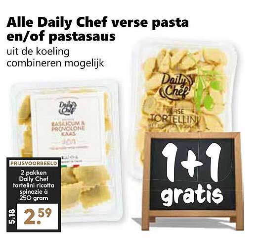 Alle Daily Chef verse pasta en/of pastasaus