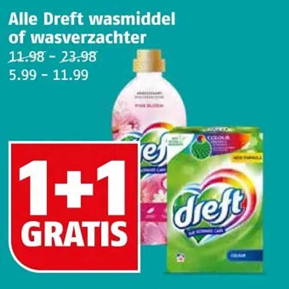 Alle Dreft wasmiddel of wasverzachter