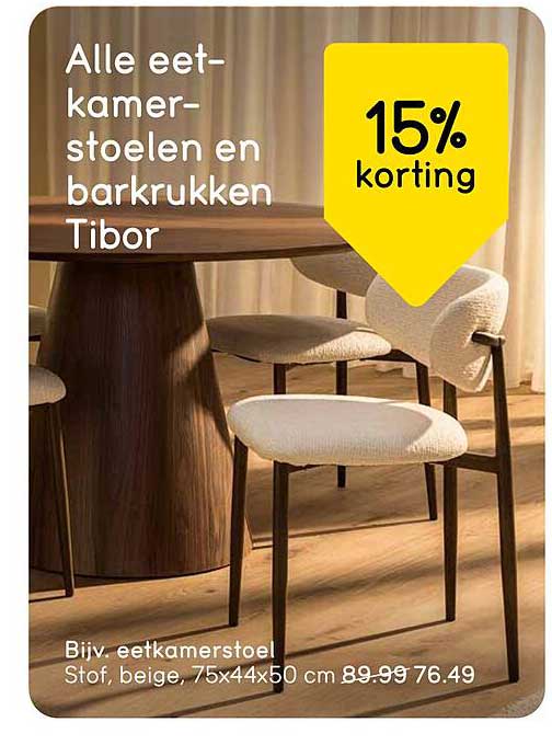 Alle eetkamerstoelen en barkrukken Tibor