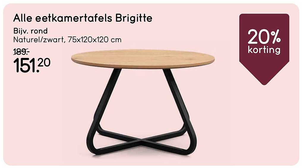 Alle eettafel Brigitte