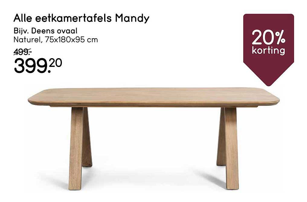 Alle eettafel Mandy Bijv. Deens ovaal