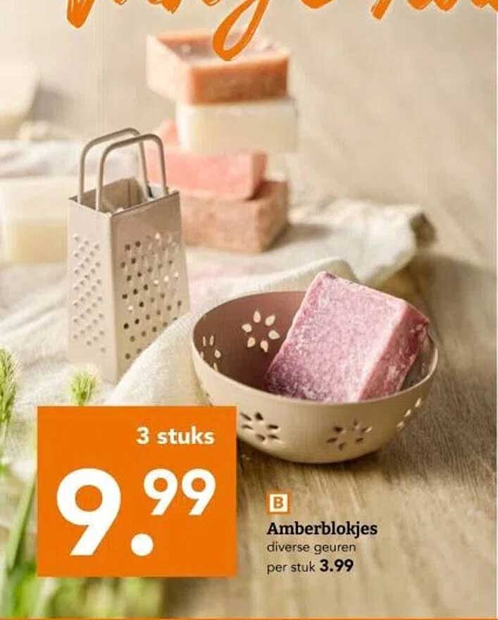 Amberblokjes 3 stuks voor 9.99