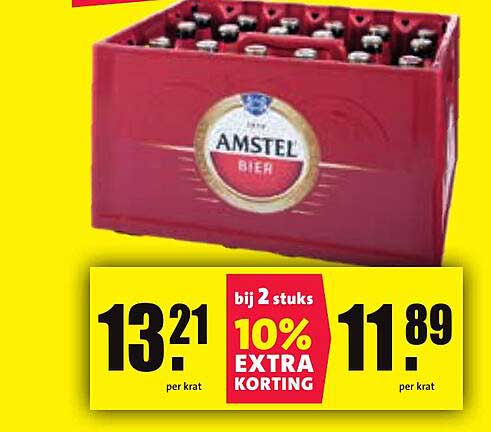 Amstel Bier - 10% Extra Korting bij 2 Stuks