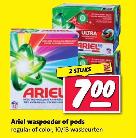 Ariel waspoeder of pods
