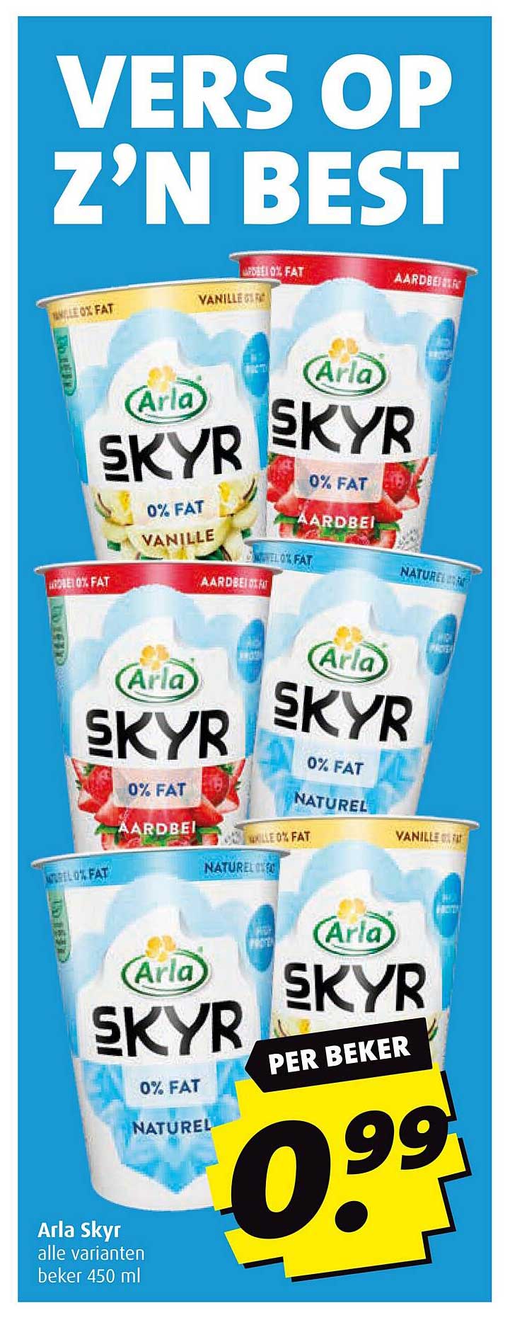 Arla Skyr alle varianten beker 450 ml
