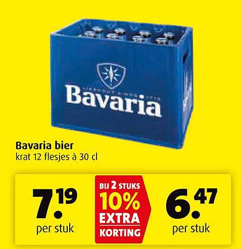 Bavaria bier krat 12 flesjes à 30 cl