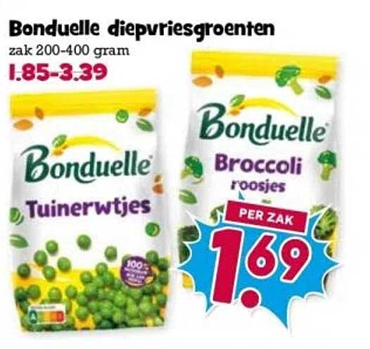 Bonduelle diepvriesgroenten zak 200-400 gram
