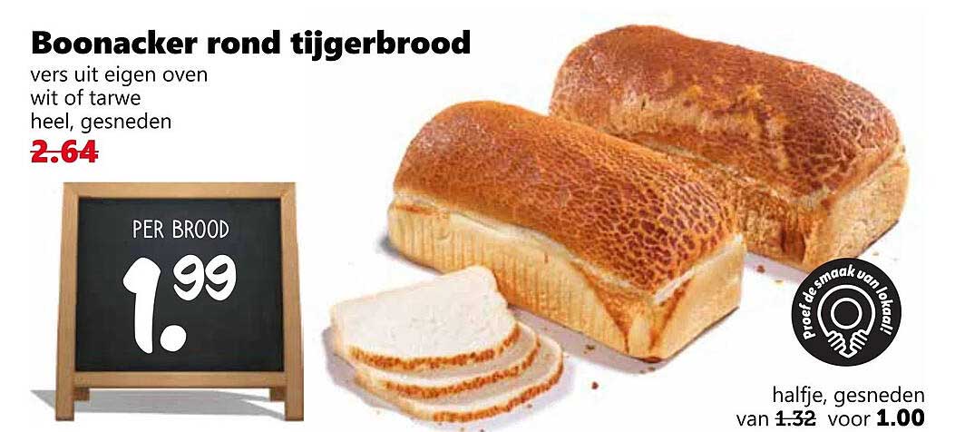 Boonacker rond tijgerbrood