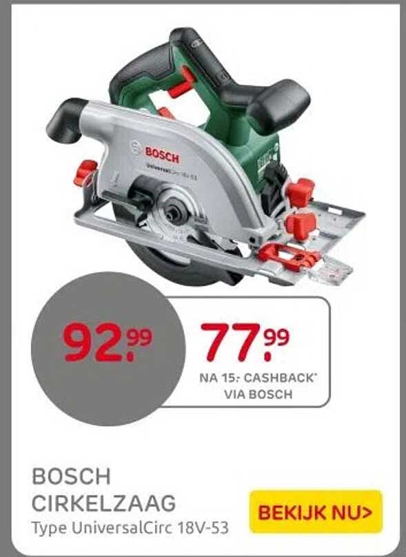 BOSCH CIRKELZAAG Type UniversalCirc 18V-53