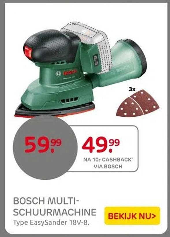BOSCH MULTI-SCHUURMACHINE
Type EasySander 18V-8.