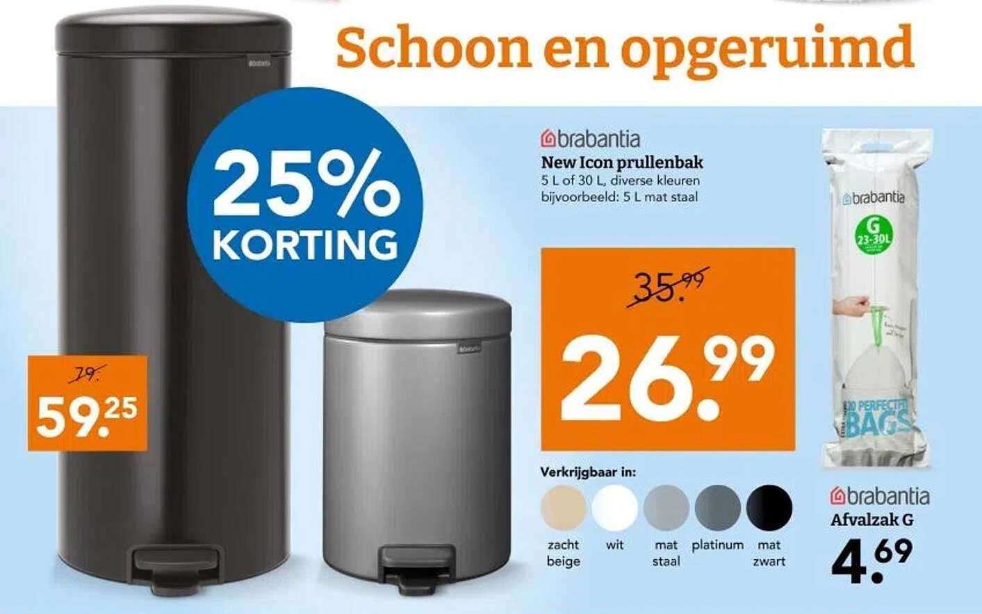 Brabantia New Icon prullenbak 30 L