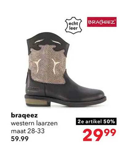 braqeez western laarzen maat 28-33