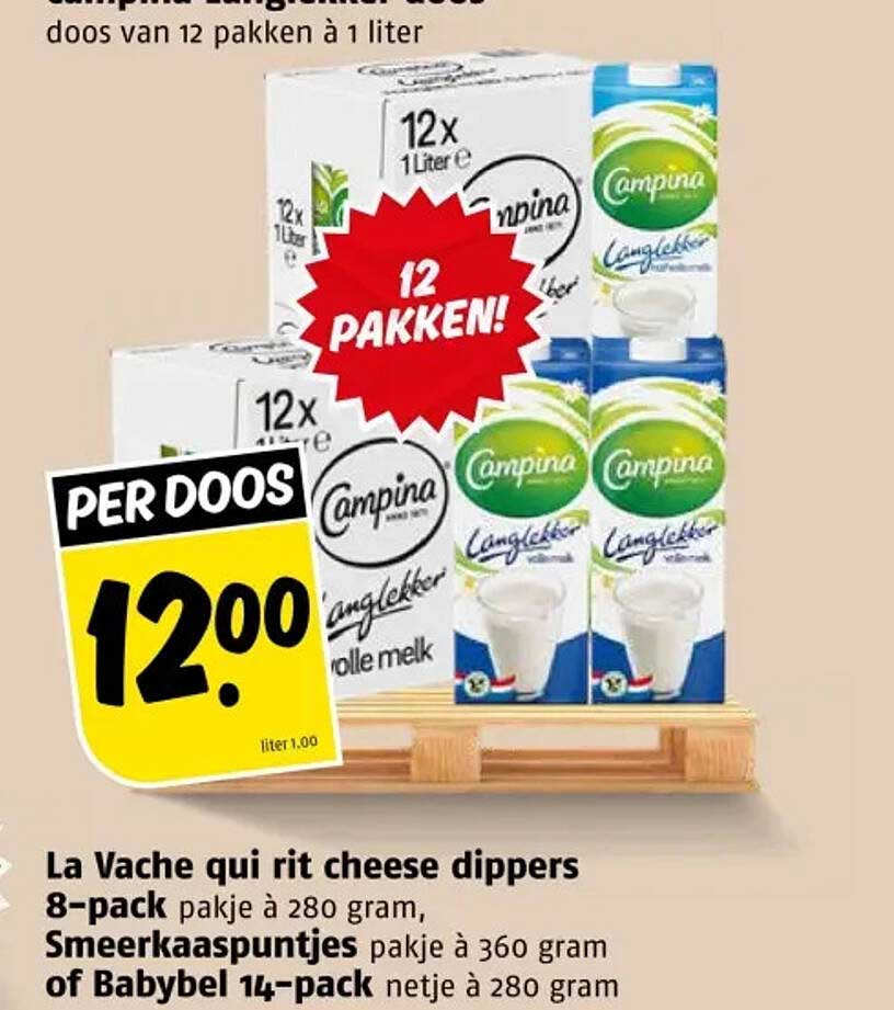 Campina Languedoc 12-pakkens doos van 12 pakken à 1 liter