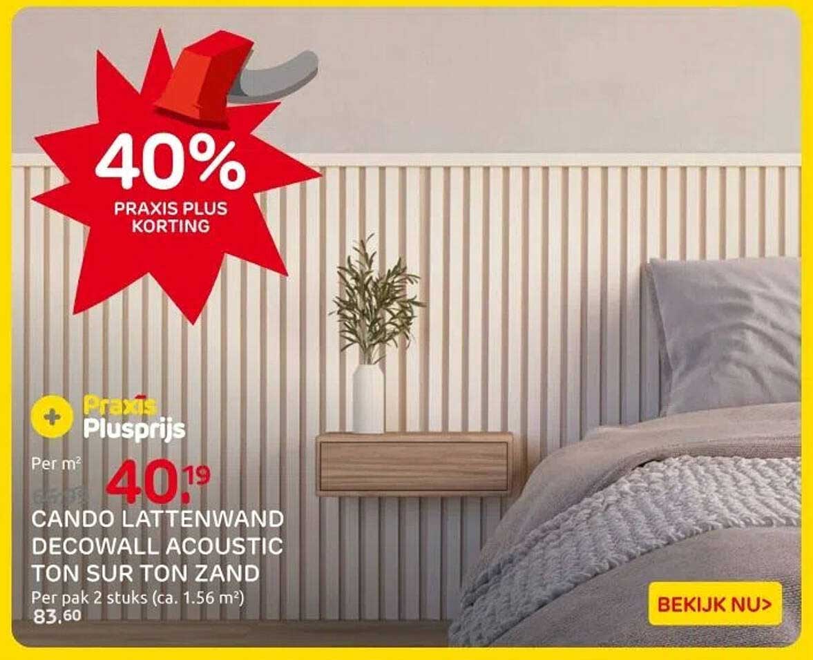 CANDO LATTEWAND DECOWALL ACOUSTIC TON SUR TON ZAND