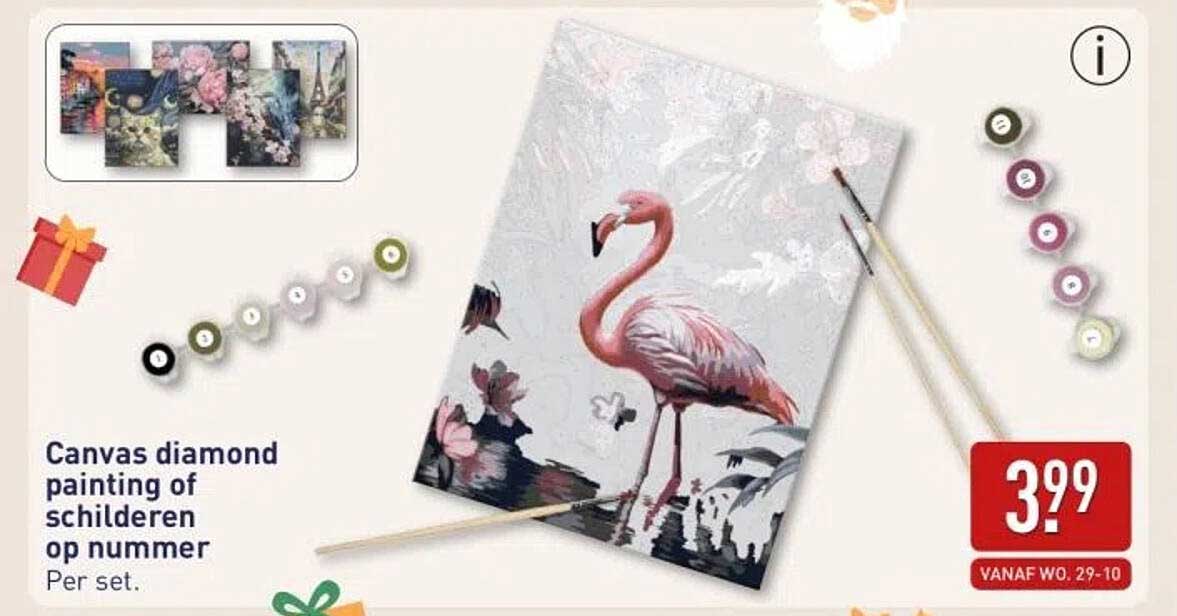 Canvas diamond painting of schilderen op nummer per set