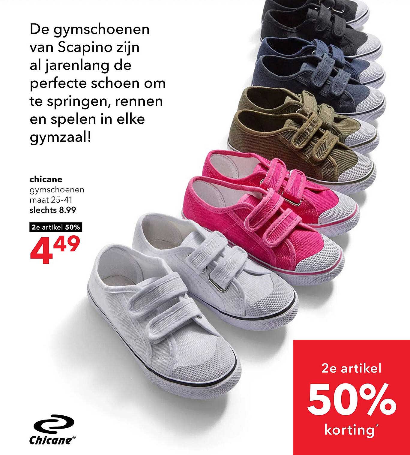 Chicane gymschoenen maat 25-41 slechts 8.99