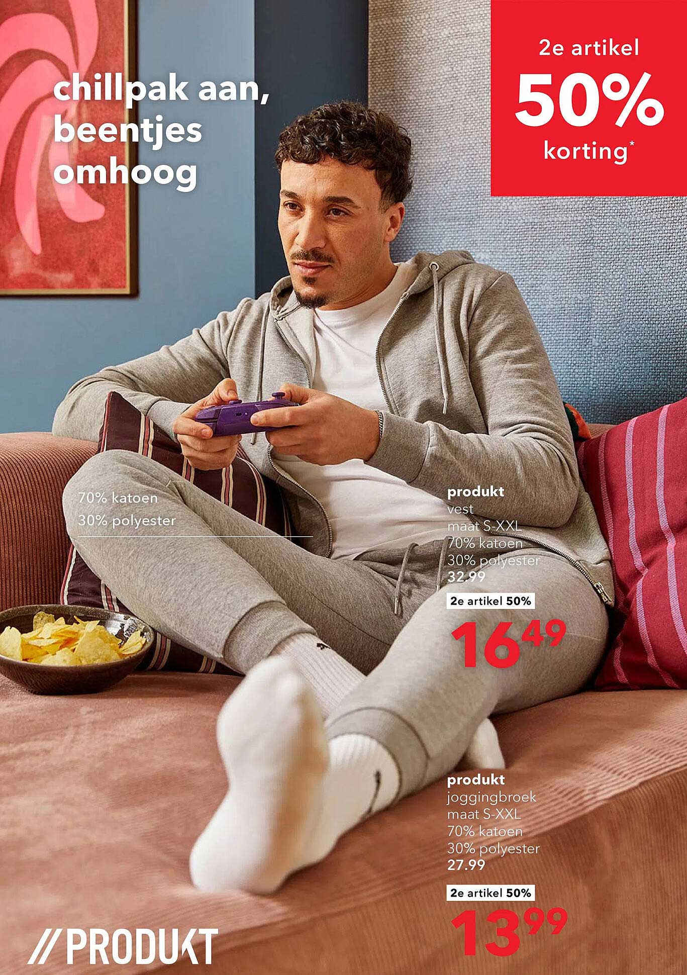 chillpak aan, beentjes omhoog