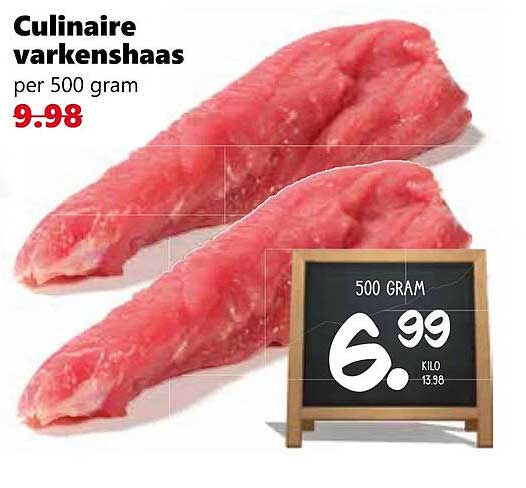 Culinaire varkenshaas per 500 gram