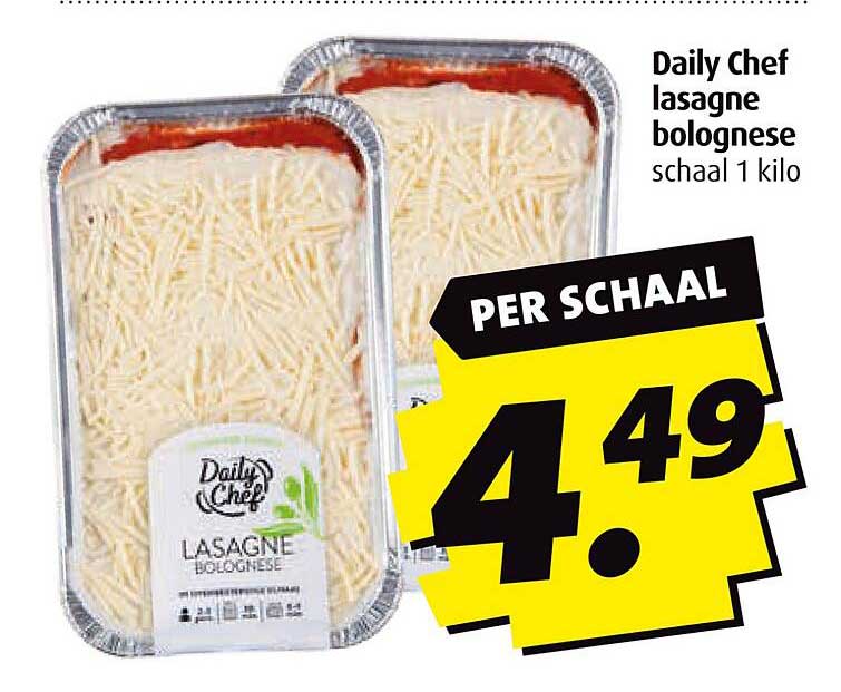 Daily Chef lasagne bolognese schaal 1 kilo