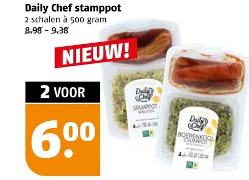 Daily Chef stamppot 2 schalen à 500 gram