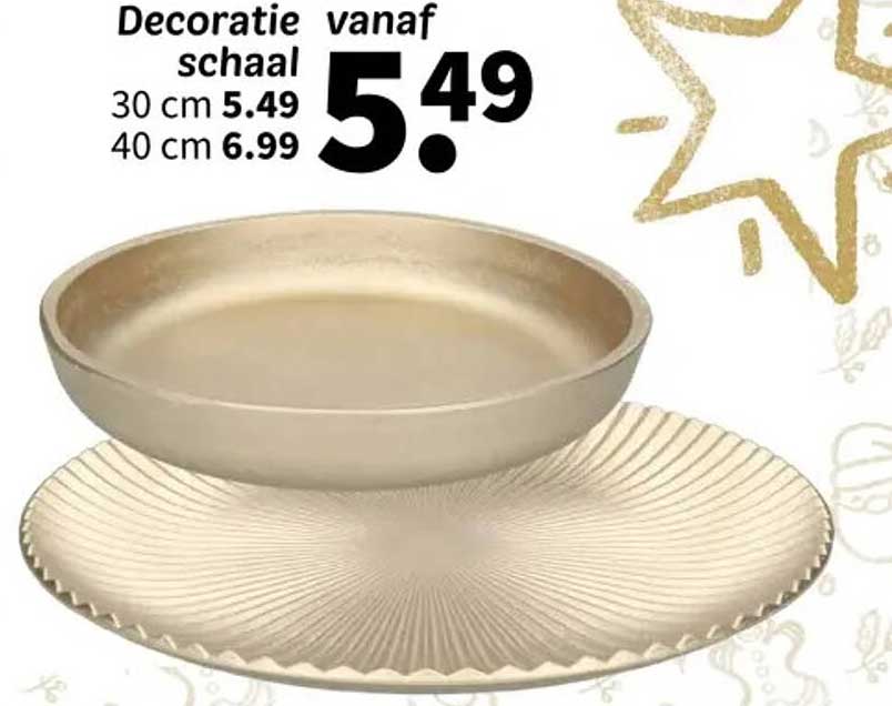 Decoratie schaal vanaf 5.49
