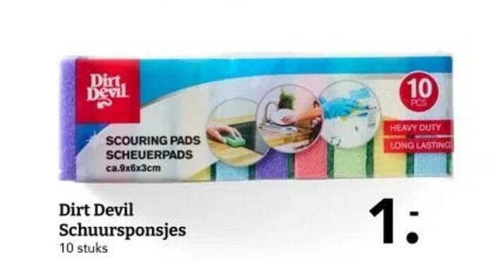 Dirt Devil Schuursponsjes 10 stuks