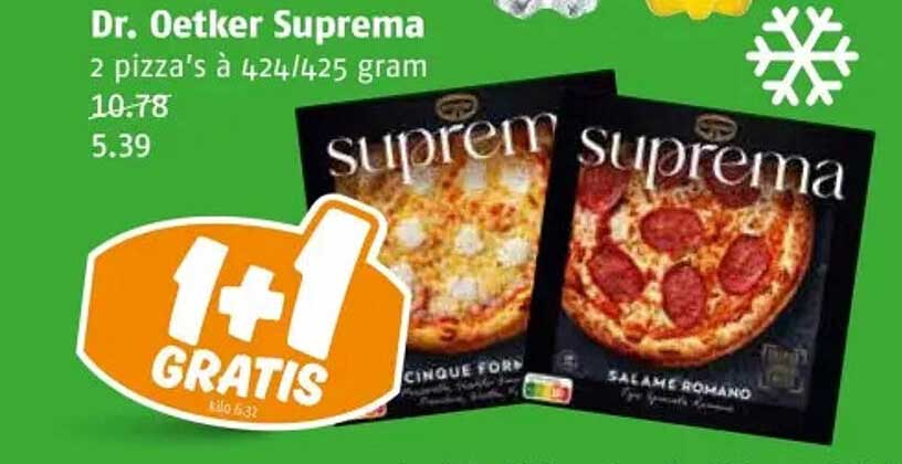 Dr. Oetker Suprema 2 pizza's à 424/425 gram